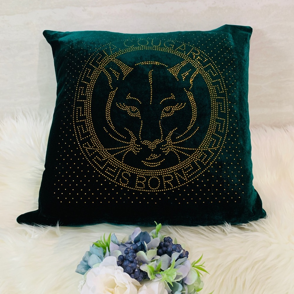 A Cougar Is Born Decorative Pillow Cover, Green Velvet ringtones